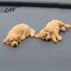 Cute Puppy Car Dashboard Decorations 2Pcs Sleeping Resin Dog Figurine, Decor for Creative Gift Lovers Women, Mini Calming Statue Desk, Interior