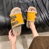 Fashion House Slippers Platform Flat Shoes Female Luxury Slides Flock Low Fur Flip Flops Designer Plush Rome with Fur Rubber Fashion Bas