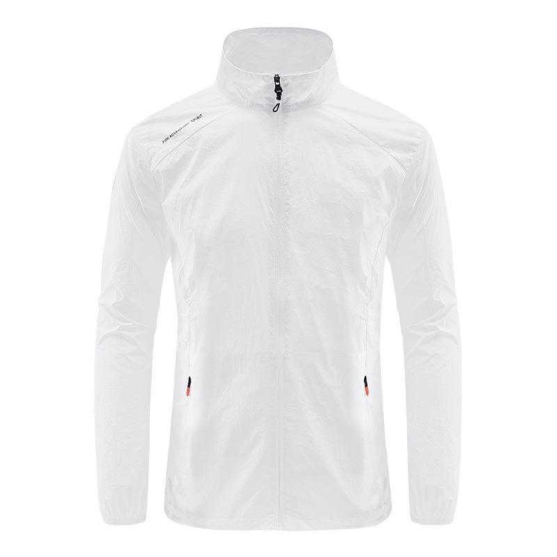 

Summer Ice Silk Jacket 5XL Sunscreen Clothing Summer Lightweight Breathable Anti-ultraviolet Printed Skin Clothing M белый