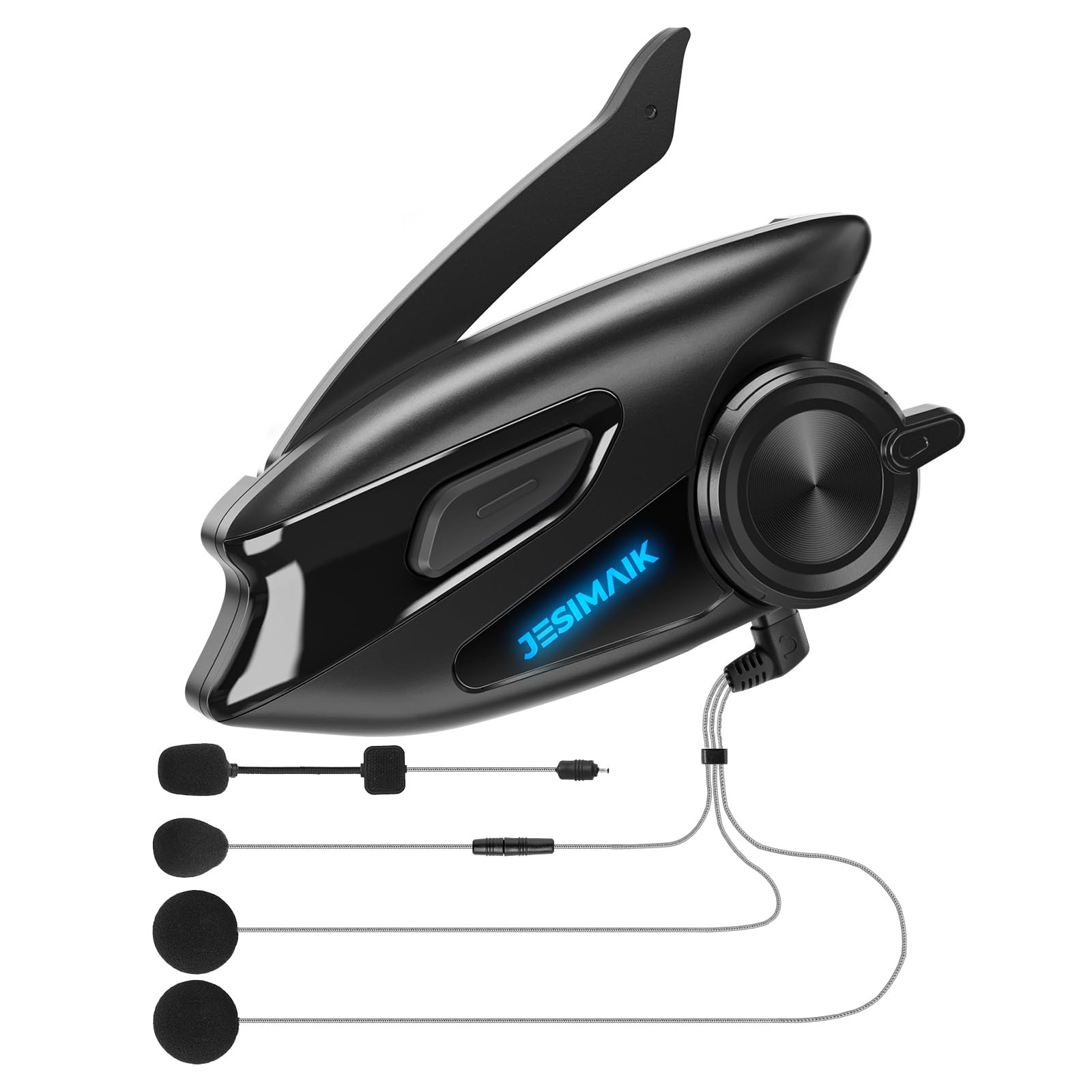 

JESIMAIK X6S Мотоциклетная сетка без приложения Улучшенная музыка и одновременное FM-радио 7 мм Автоматическое подключение 2000 м IP67 Водонепроницаемость и Японский голос ENC DSP чёрный