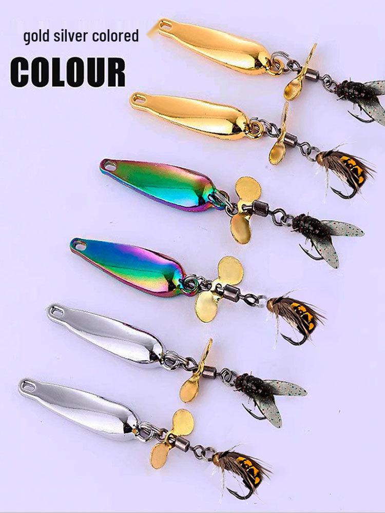 Propeller Spinner Fly Fishing Lure - Micro Soft Bait Hook for White Mouth Fishing