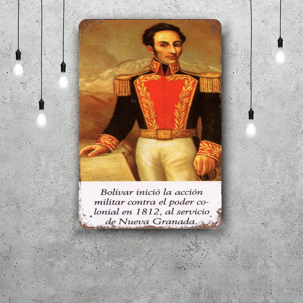 Simon Bolivar Metallschilder Wanddeko Vintage Blechschilder Captain Metallposter Dekor für Bar Kneipe Club Wanddekoration