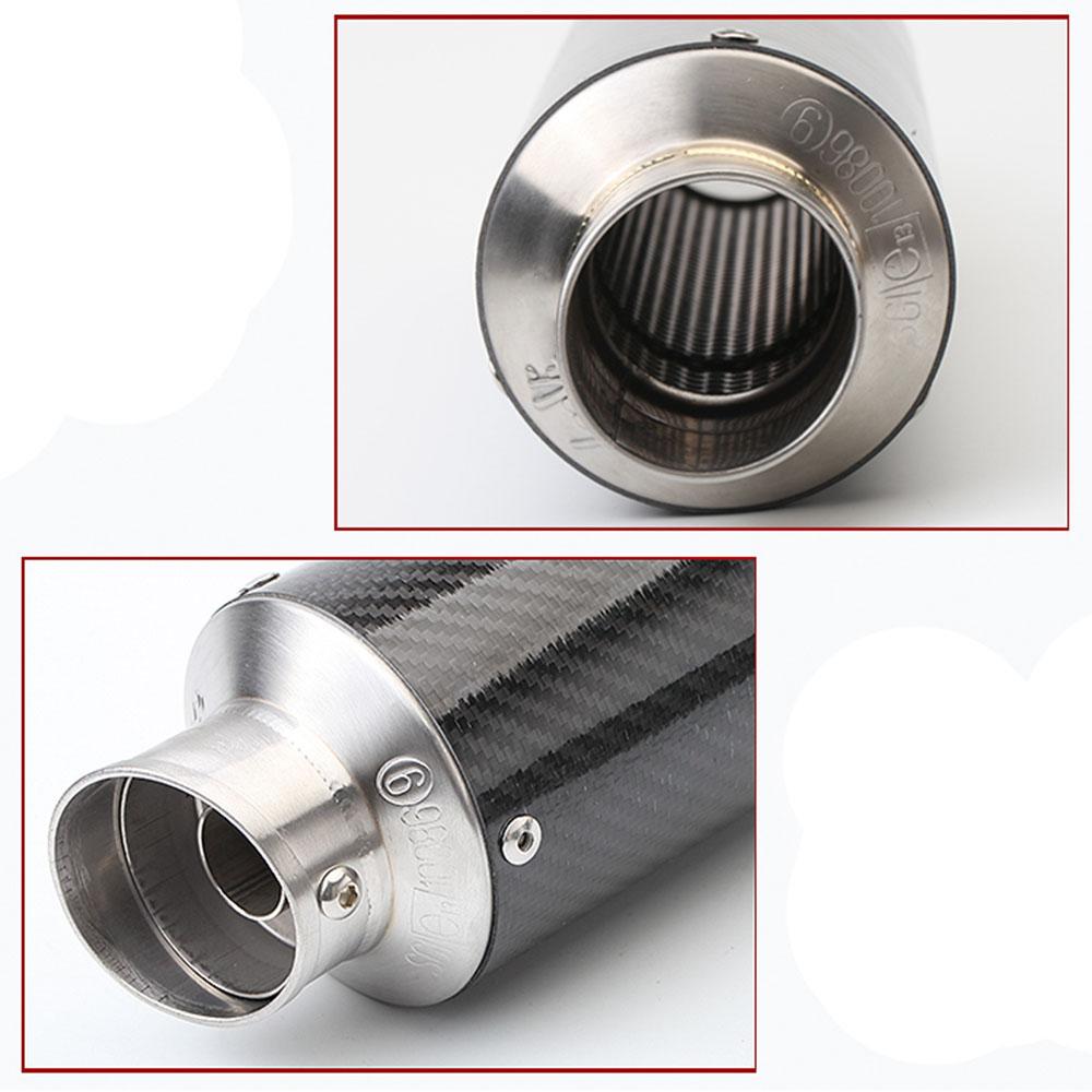 Universal 51mm Motorcycle Exhaust Carbon Fiber Muffler With DB Killer For R15 DUKE125 Z400 R25 Mt15 Cbr500 PCX