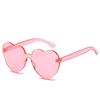 Heart Sunglasses For Women Men Rimless Eyewear Uv400 Female Pink Green Yellow Blue Orange Purple Brown Sun Glasses