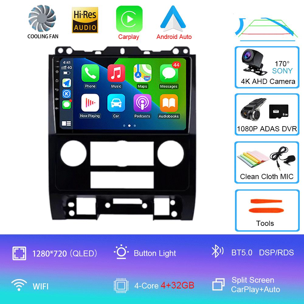 For Ford Escape 2007 2008 2009 2010 2011 2012 Android 14 Auto Multimedia Car Player Radio Navigation GPS Stereo No 2din Carplay