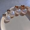 Love Earrings Jewelry Fashion Versatile Alloy Earrings Niche Light Luxury Acrylic Stud Earrings Women