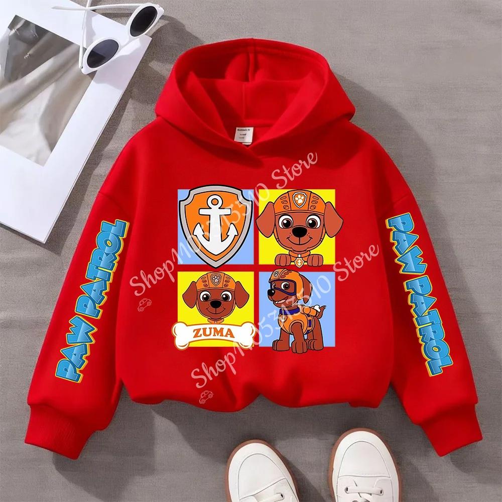 Paw Patrols Sweatshirt Chase Skye Anime Cartoon Print Cotton Fashion Casual Sports Thin Tops Spring Autumn Kids Clothes Gifts