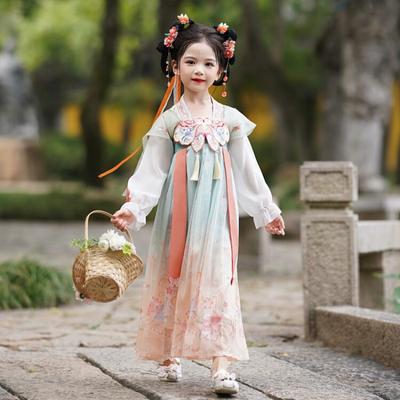 Hanfu Girl Chinese Style Cloth Summer Dress Antique Tang Suit Super Fairy Costume Dress Little Girl Mermaid Princess Skirt Undergarment