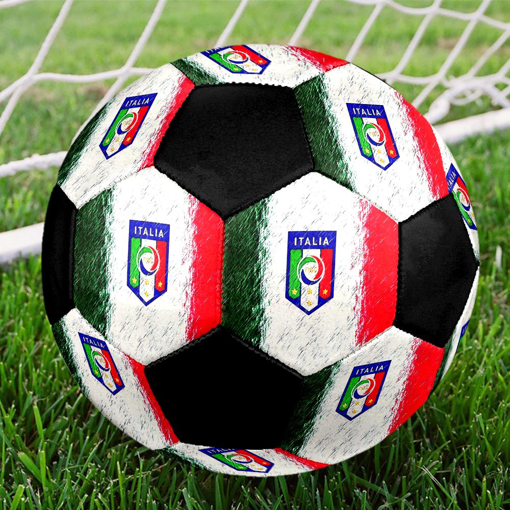 TAGLIA 5 Pallone da Calcio Italiano Colorato Per Tutte le Età Cucito a Macchina PVC Pronto per la Competizione Resistente Ad Alto Rimbalzo
