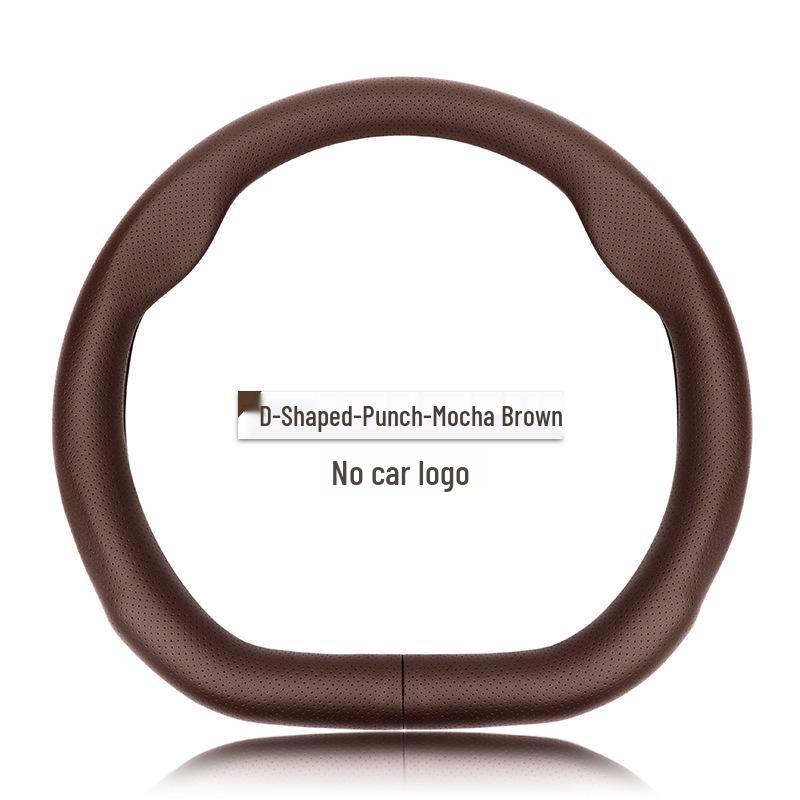 Premium Genuine Leather Steering Wheel Cover for Modern Cars: Mistra, Tucson, Santa Fe, Reina, IX35, IX25, Elantra, Langdong