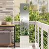Garden Privacy Screen Canvas Silver 32 X 150 Cm Galvanized Steel