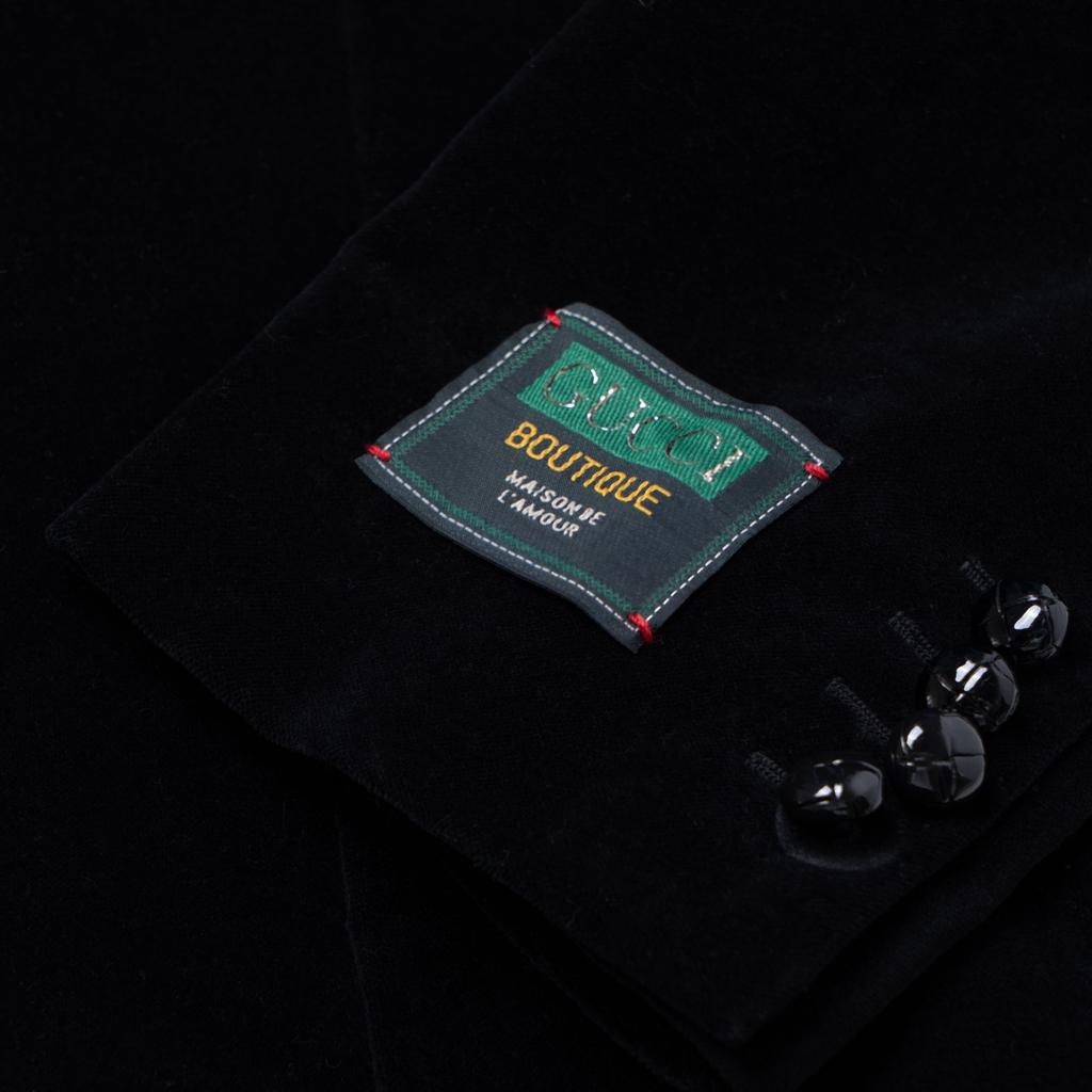 velvet single-breasted blazer 648932-Z8AMW-1000