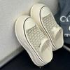Summer new baotou mesh rhinestone slippers women's shell head outer wear thick bottom heightening muffin half slippers
