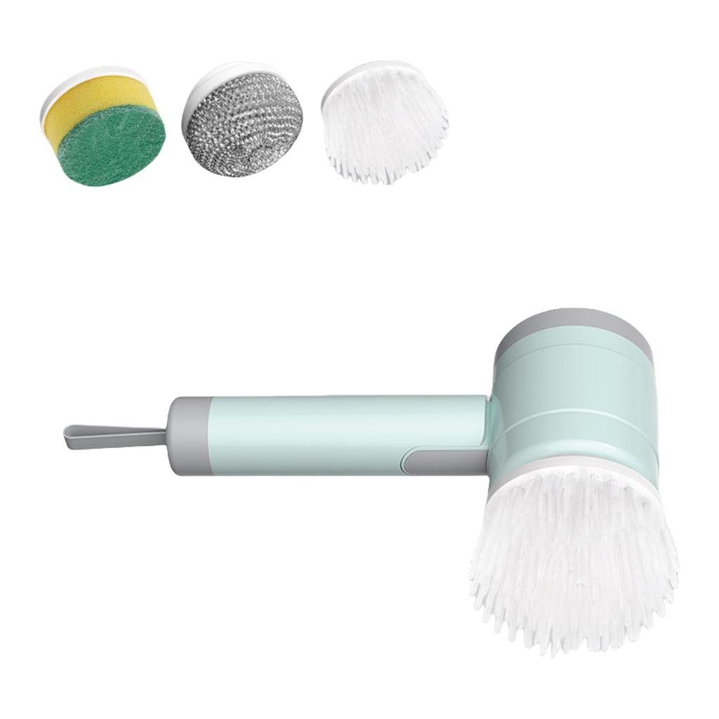 Electric Cleaning Brush USB Rechargeable MultiSurface Scrubber Brush For Kitchen Bathroom With 3 Efficient Brush Heads