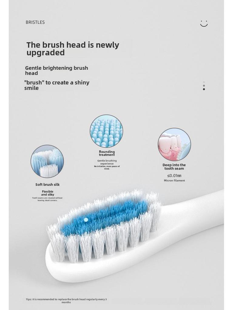 Unisex dobíjecí ultrazvukový elektrický zubní kartáček s měkkými štětinami pro domácnost i cestování