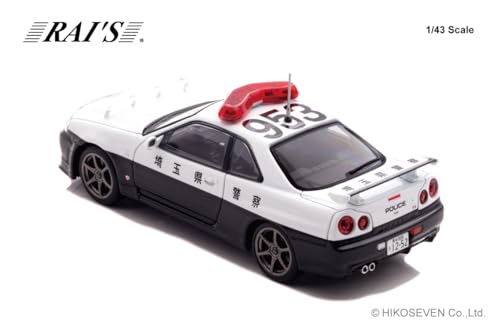 Hiko Seven RAI'S 1/43 Nissan Skyline GT-R (BNR34) 2020 Saitama Prefectural Police Expressway Traffic Police Vehicle (953) Finished Product H7432011