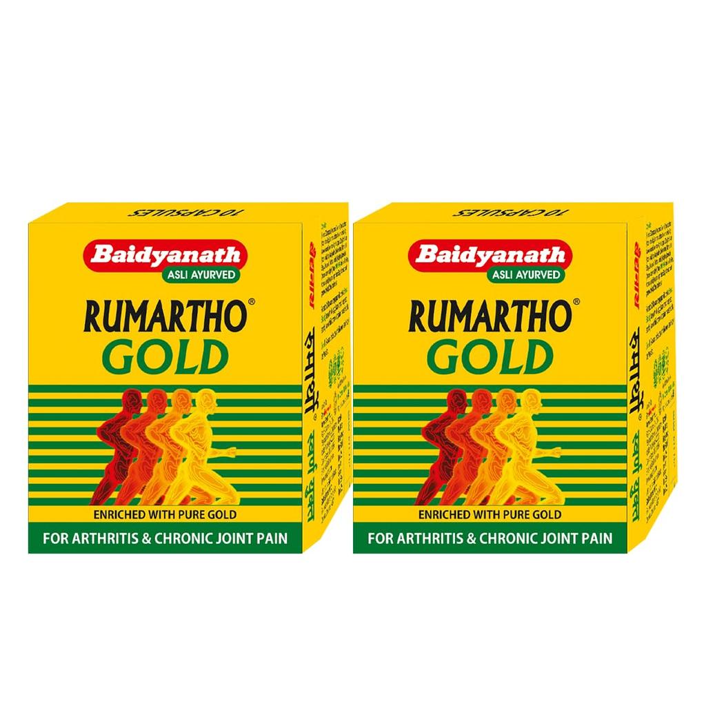 Baidyanath Rumartho Gold Ayurvedic 10 Capsules X Pack Of 2 Natural Joint Support Supplement