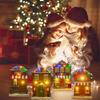 Christmas Tabletop Resin House With Colorful LED Lights and Melodic Songs for Holiday Decoration