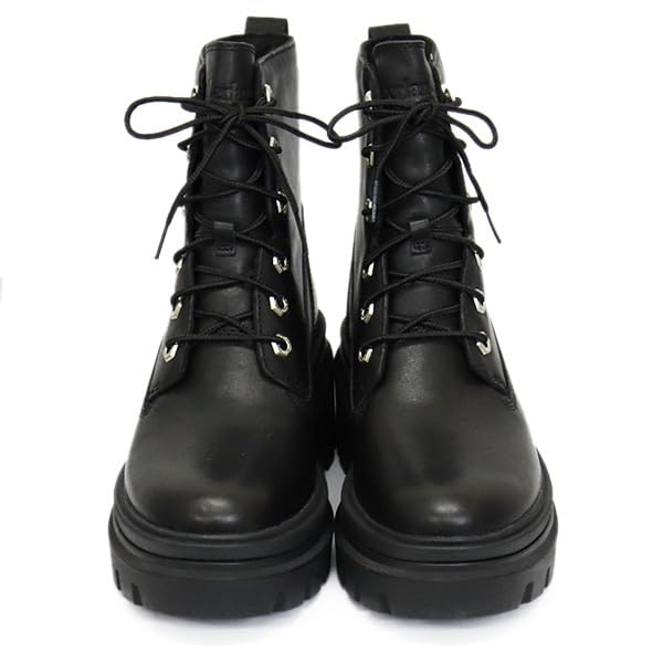 Timberland A41S7 EVERLEIGH LACEUP Everly US 7 6-inch Lace-Up Boots, Women's, Black, (approx. 24.0cm)