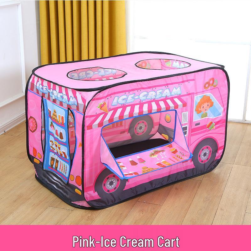 Children's Indoor Play Tent - Fire Truck & Police Car Design