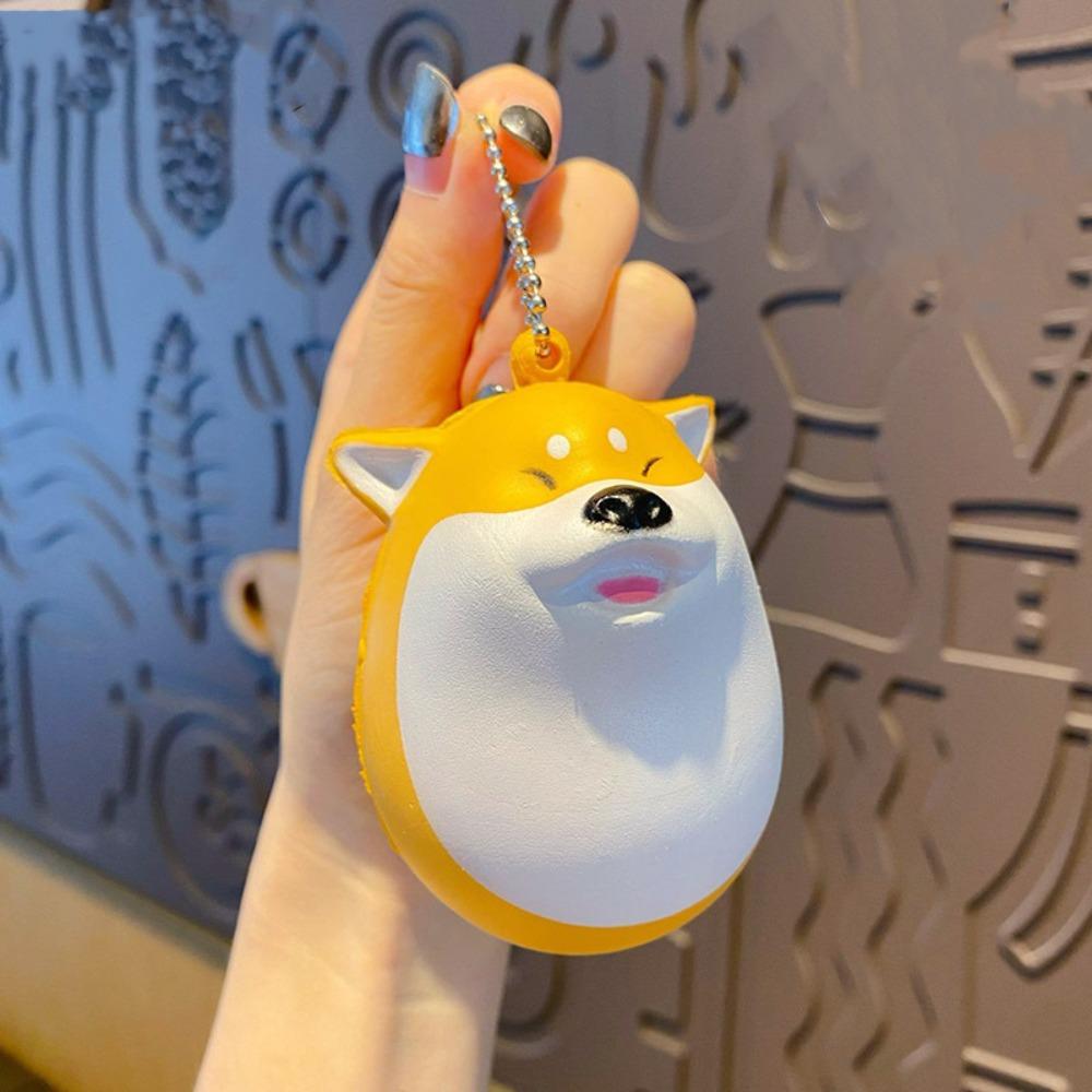 

Креативный брелок для ключей в виде яйца собаки, антистрессовая игрушка-животное, игрушка для снятия стресса, медленно поднимающаяся, сжимаемая, для облегчения Style2