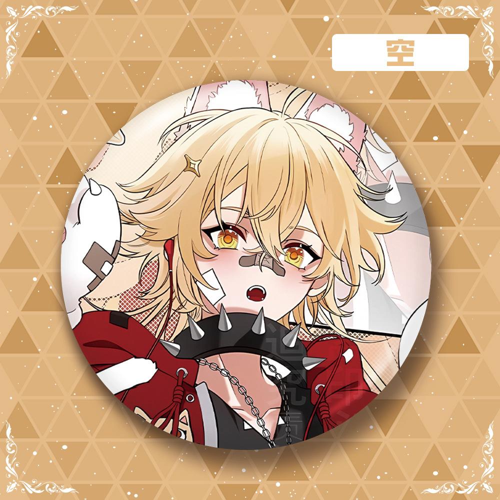Genshin Impact Laser Badge Venti Xiao Kaedehara Kazuha Aether Wanderer Shikanoin Heizou Merchandise Game Collectibles Anime Pin