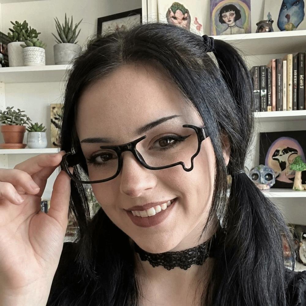 Half Rim Anime Eyewear Frame Full Rim Cosplay Glasses Trendy Teardrop Eyeglass Frame Halloween