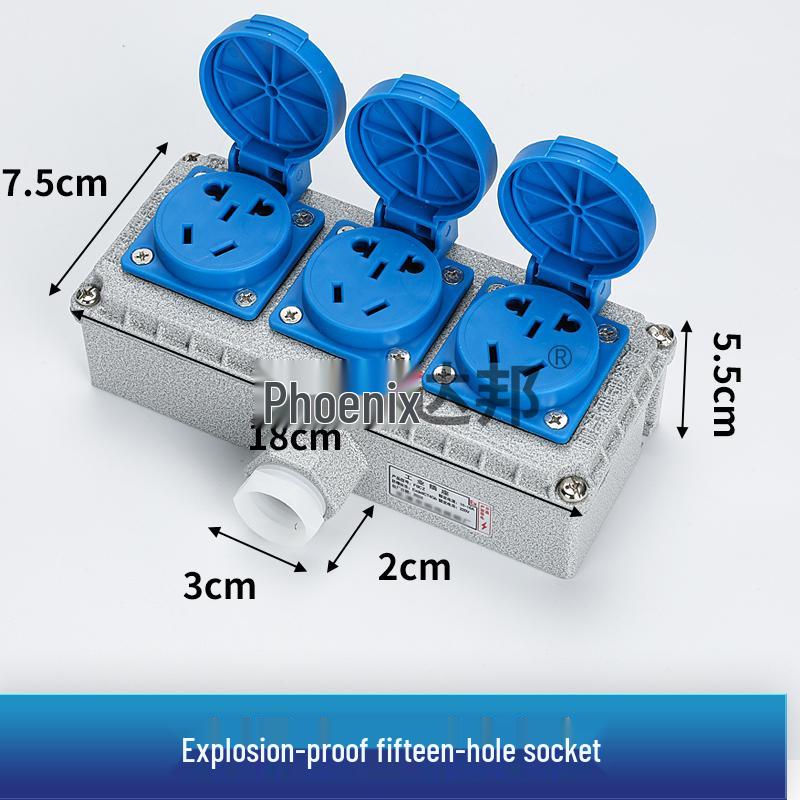 86 Type Industrial Explosion-Proof Wall Switch & Socket with Lighting Switch - EX Certified, 220V