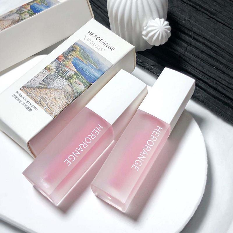 HENNES ORANGE~Flytende Lys Klar Vann Frys Sensation Lip Gloss Fuktighetsgivende Hydrating Lip Moisturizer Lightening Lip Lines Kvinnelig leppestift