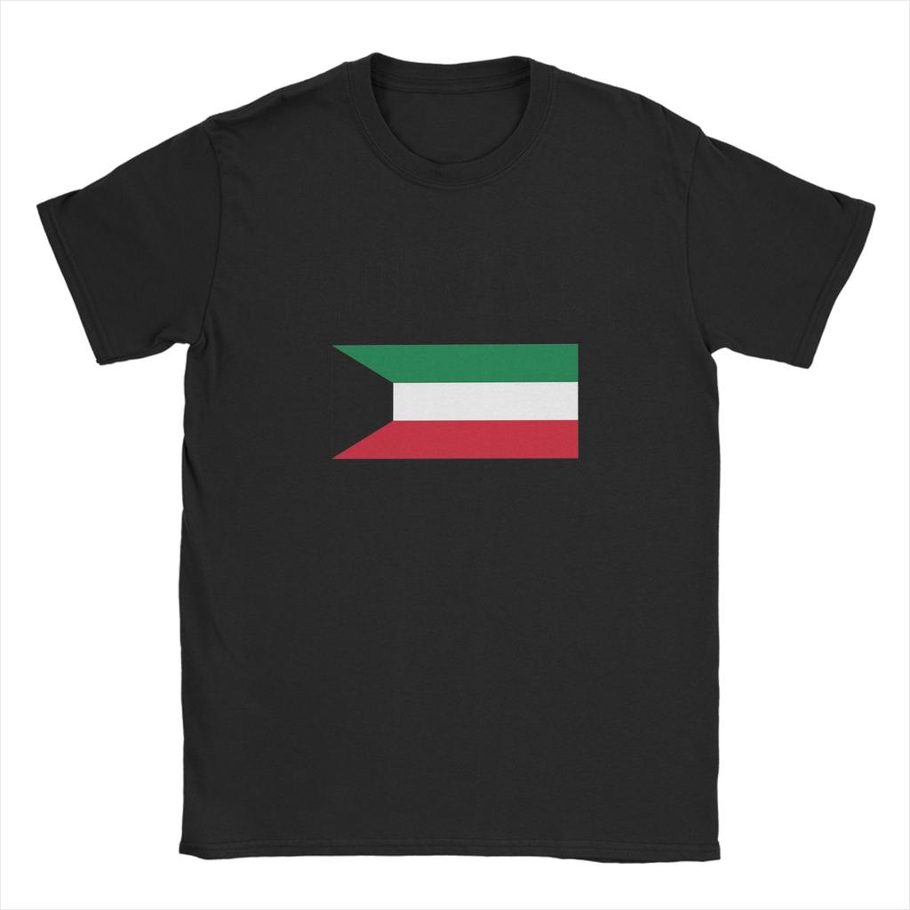 Kuwait Flag TShirt Unisex Funny Cotton Tee Shirt Round Collar Short Sleeve T Shirts Plus Size Clothes
