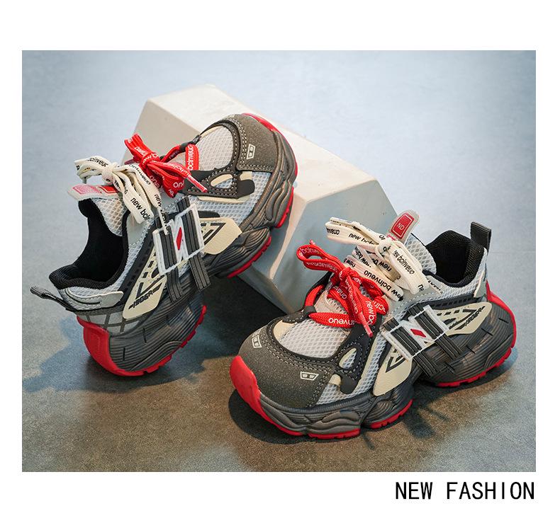 2026 Spring Kids Breathable Mesh Sports Shoes - Fashionable, Non-slip, Thick Sole for Boys & Girls