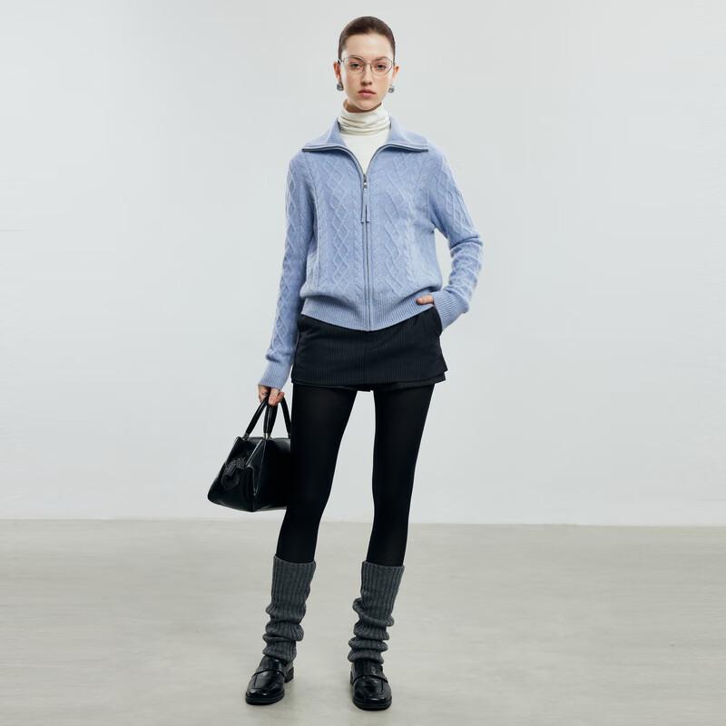 Paluopo Women's Retro Diamond Jacquard Cashmere Cardigan