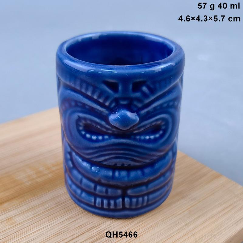 American Ceramic Relief Cup Hawaiian Cocktail Cup Grimace Cup Ceramic Tiki Cup Bar Tiki Cup