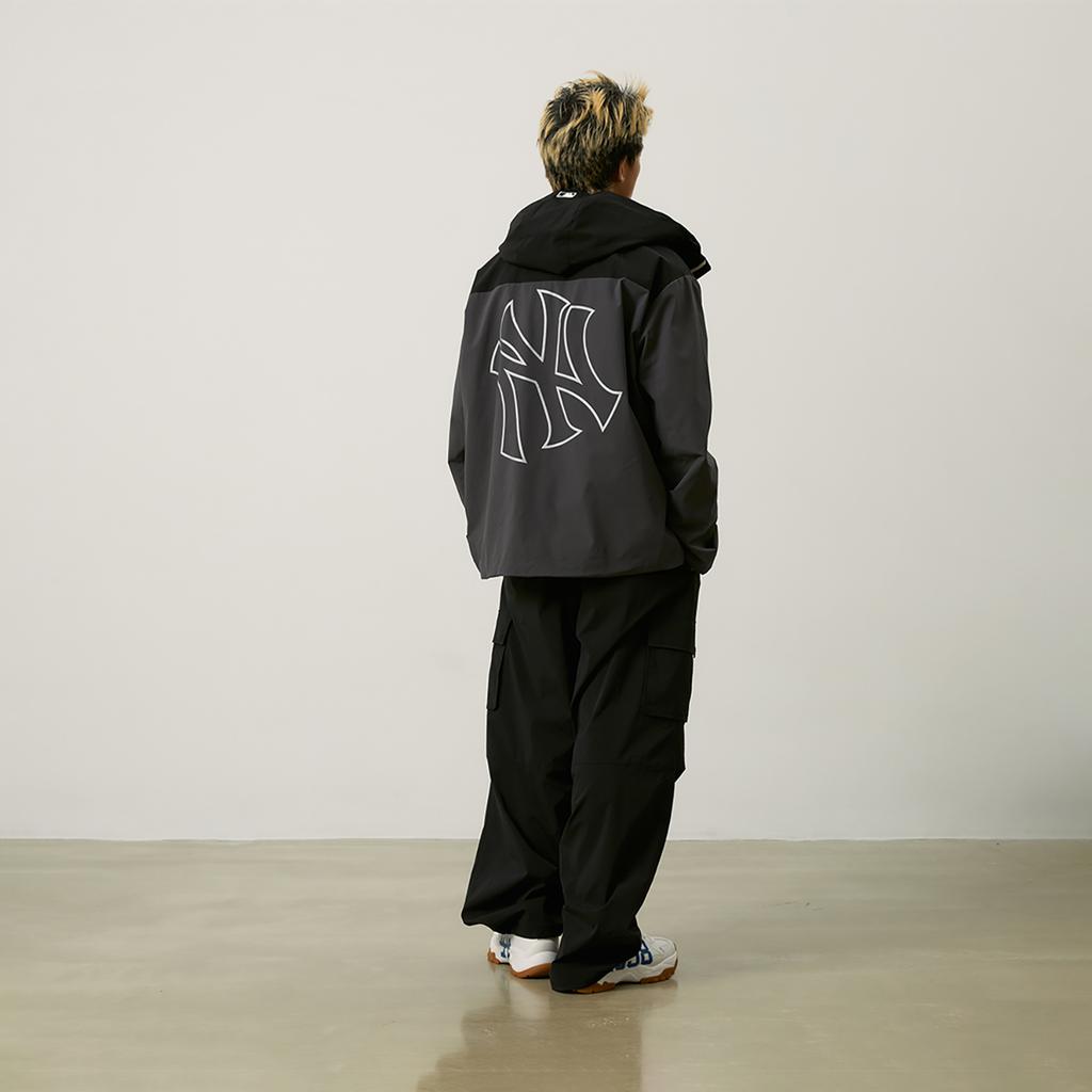 New MLB New York Yankees Basic Collection 24FW Windproof Jacket Unisex Charcoal Gray 3AWJB0344-50CGS