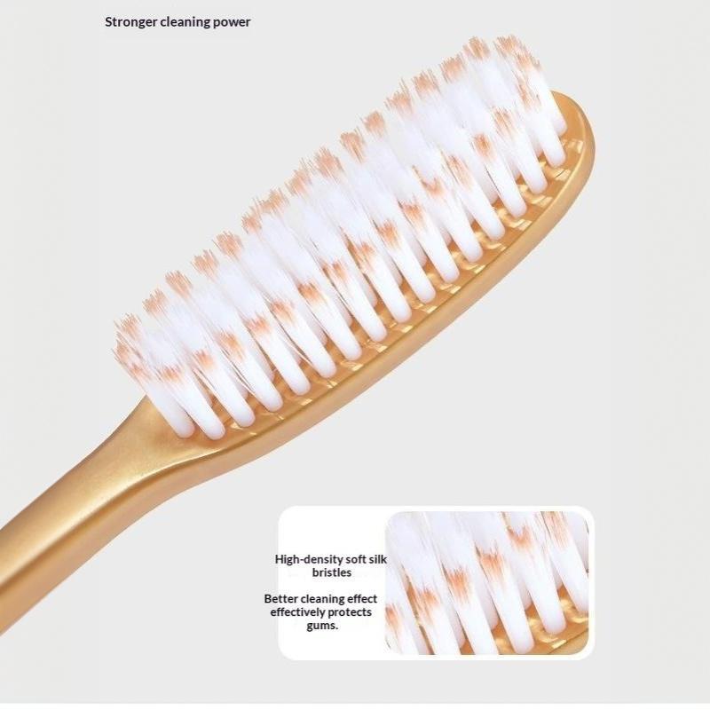 6 Pack Soft Bristle Toothbrushes Extra Long Curved Head Gentle Deep Cleaning For Daily Oral Care Whole Family Use