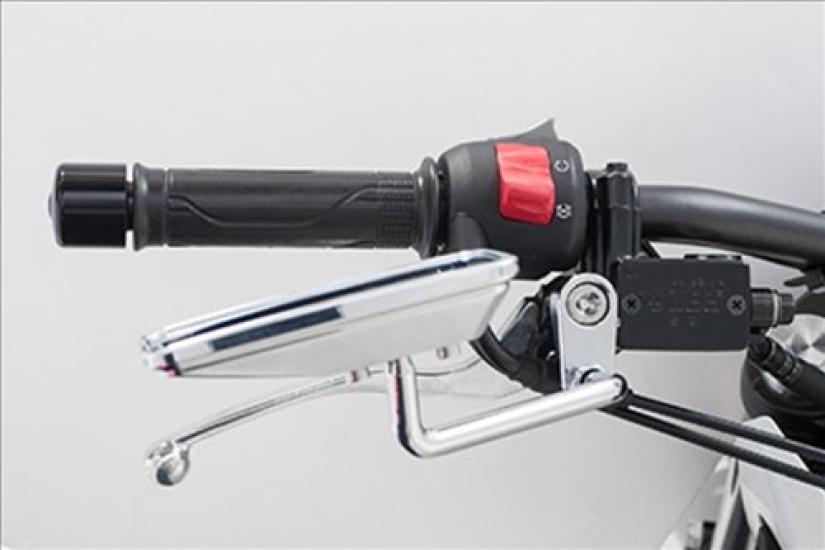 TANAX Napoleon Offset Halter 30mm Motorradspiegel, Schwarz, SA-23