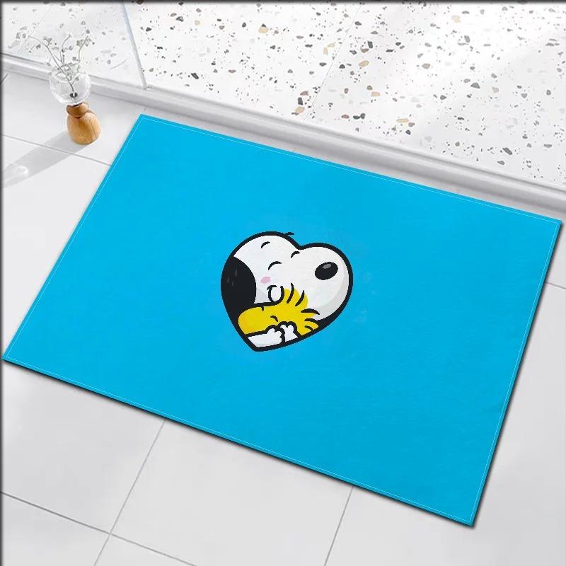  Wycieraczka do drzwi Disney Snoopy, słodka kreskówka, pokój dziecięcy, dekoracja domu, antypoślizgowy, zmywalny dywanik do sypialni, łazienki, kuchni, wejścia