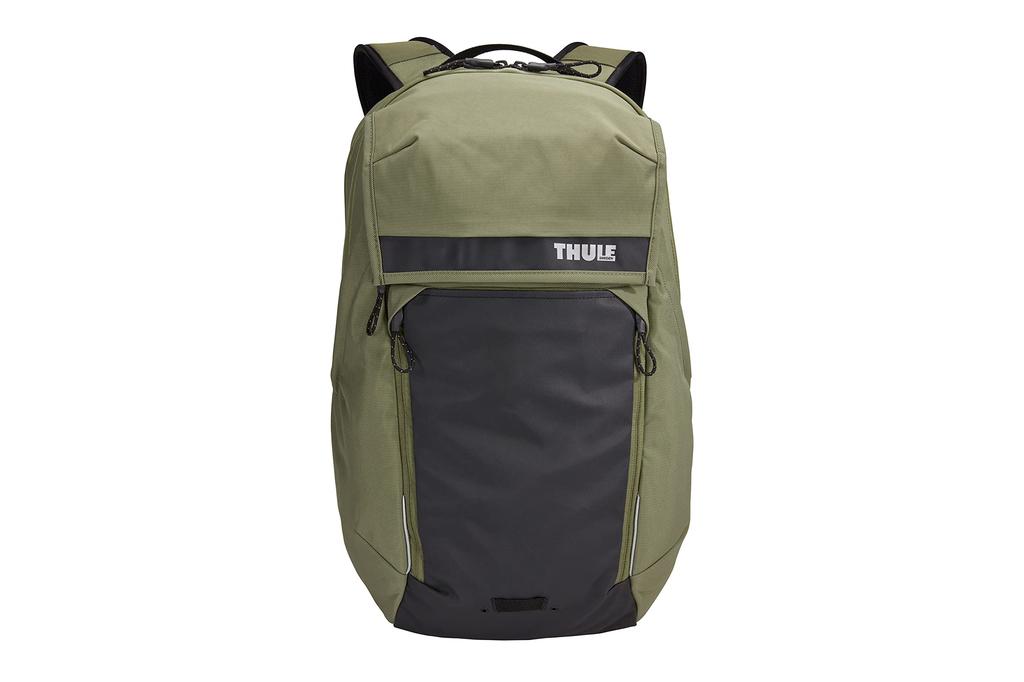Thule Paramount Commuter Backpack for Bicycle Commuting 27L Laptop Storage Rain Cover Included Olivine Capacity