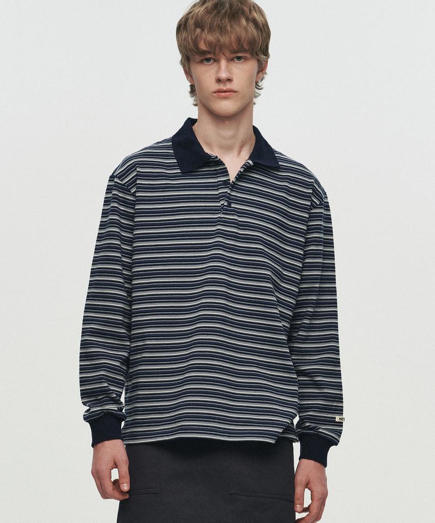 Hoite Het Oscar Stripe Polo (Navy)