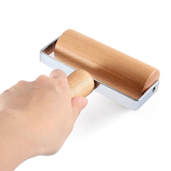 Rolling Pin Non-stick Wheel Design Wood Kitchen Rolling Pin for Dough Rolling