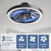 2-in-1 Ceiling Fan with LED Light Remote Control Dimmable Smart Fan Light for Bedroom Living Room Kitchen