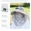 Digital Display Screen Solar Fan Visor Hat Breathable Mesh Women's Picking Tea Hat  Tea Picking