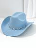 Men & Women Cowboy Hat – Fashionable Diamond Sword Rhinestone Hat Chain – Vintage Gentleman Fedora Jazz Cap