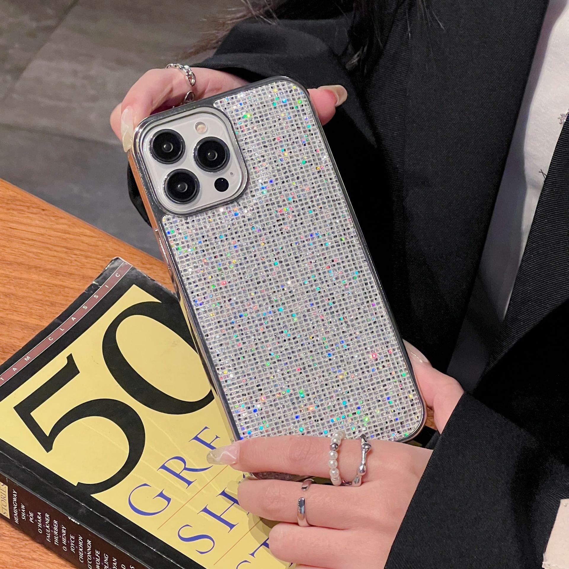 Glitter Shockproof Phone Cases Mobile Phone Protection Cover For iPhone17 бежевый