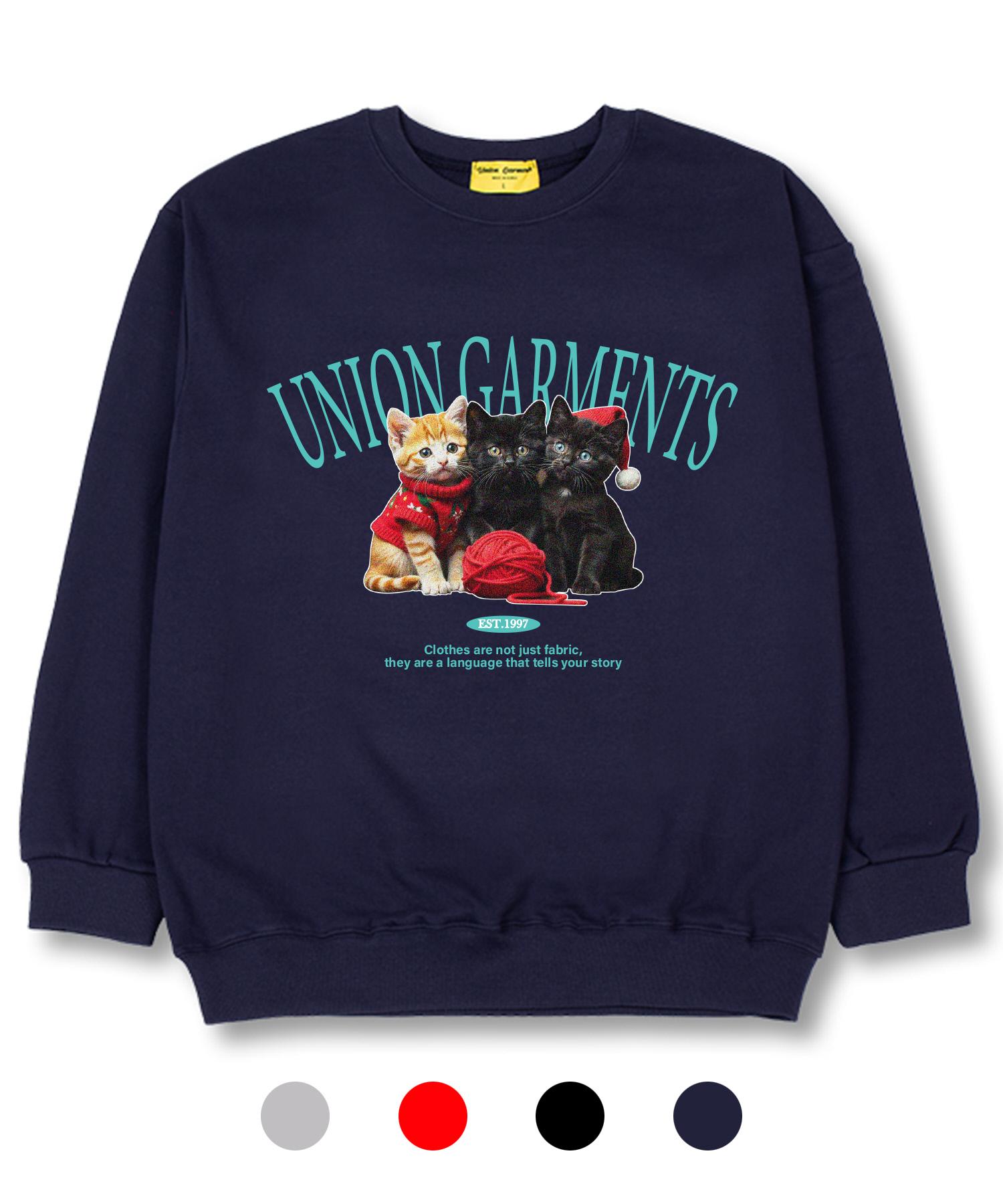 Свитшот оверсайз Union Garments Babycat из French Terry Red/M