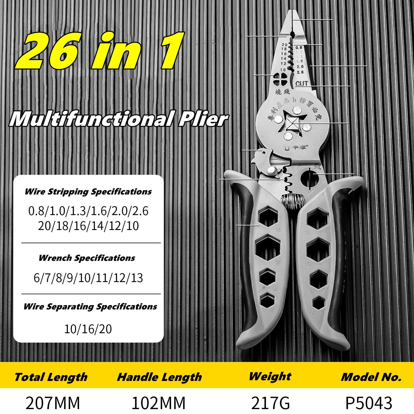 

Электрик Стриппер для проводов Многофункциональный Специальный Кабелерез Изогнутые Губки Стриппер для проводов Обжимные Клещи Инструменты для скручивания проводов