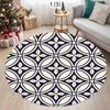 French Retro Living Room Decoration Round Carpet Large Area Rugs for Bedroom Home Washable Floor Mat Non-slip Soft Cloakroom Rug