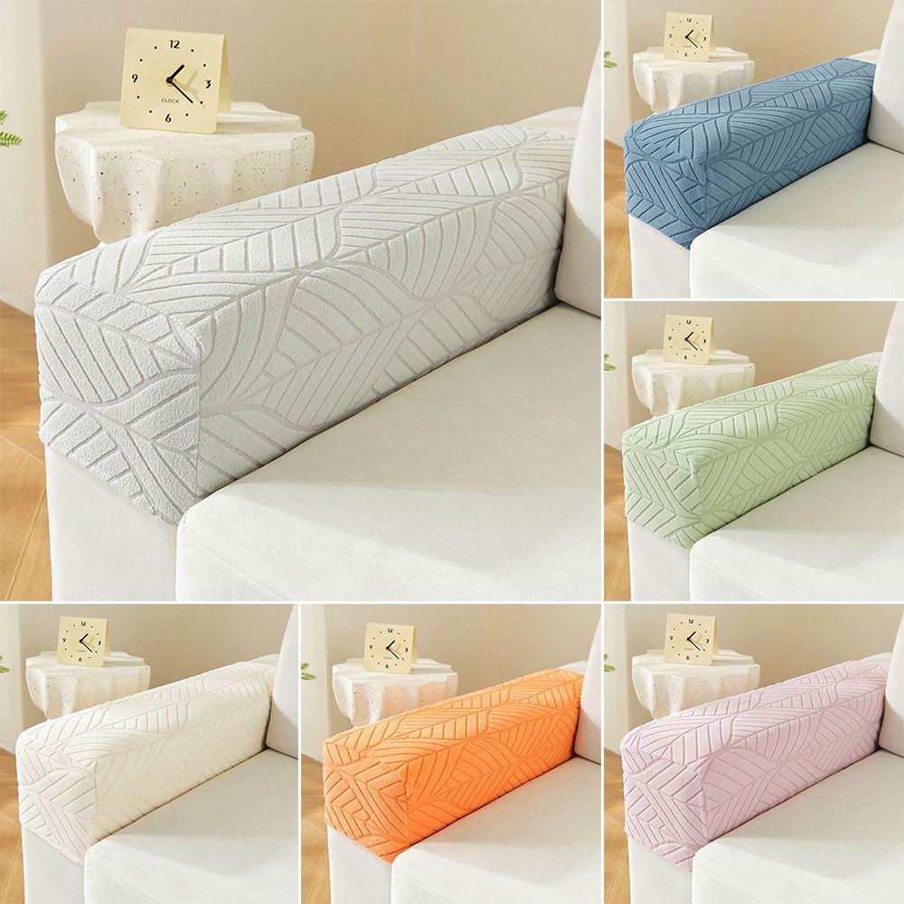 Simple Stretch Sofa Armrest Cover Elastic Jacquard Fabric Sofa Cover Anti-slip Couch Arm Protector for Home Furniture Decor