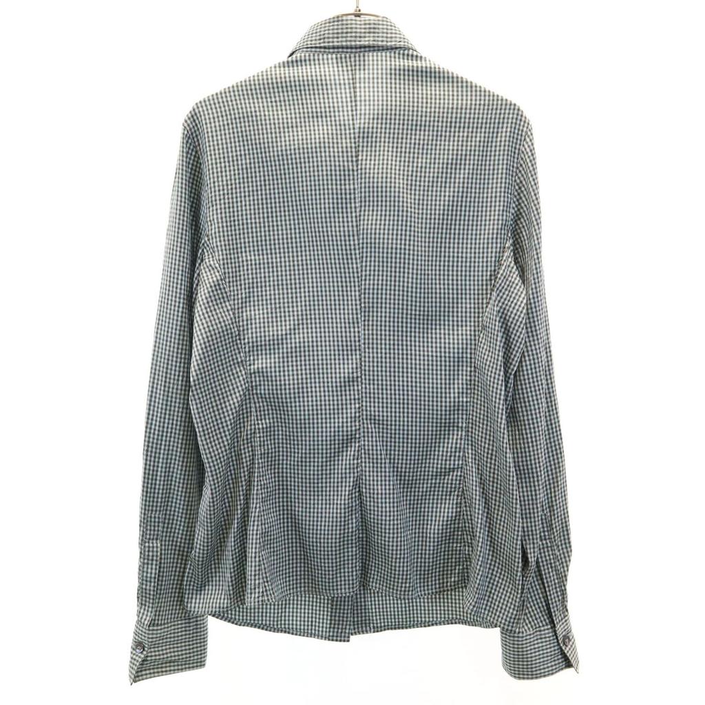 ARMANI COLLEZIONI made in Italy Check Pattern Long sleeve shirt 44 Brown Men's Used