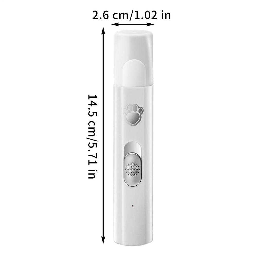 

Dog Nail Grinder Quiet Paw Grinder Device For Puppy Ergonomic Electric Pet Nail Grinding Device With 500mAh Battery For Medium білий